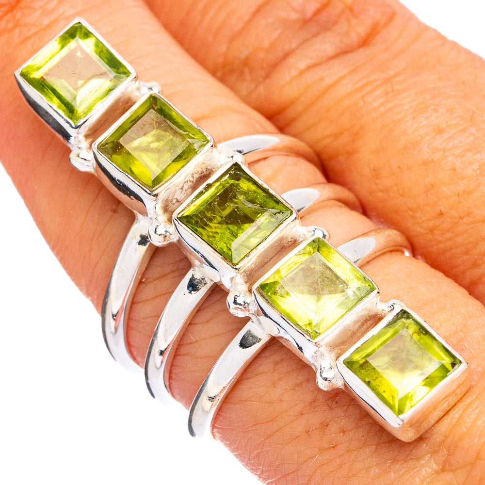 Peridot Ring Size 7.75 (.925 Sterling Silver)