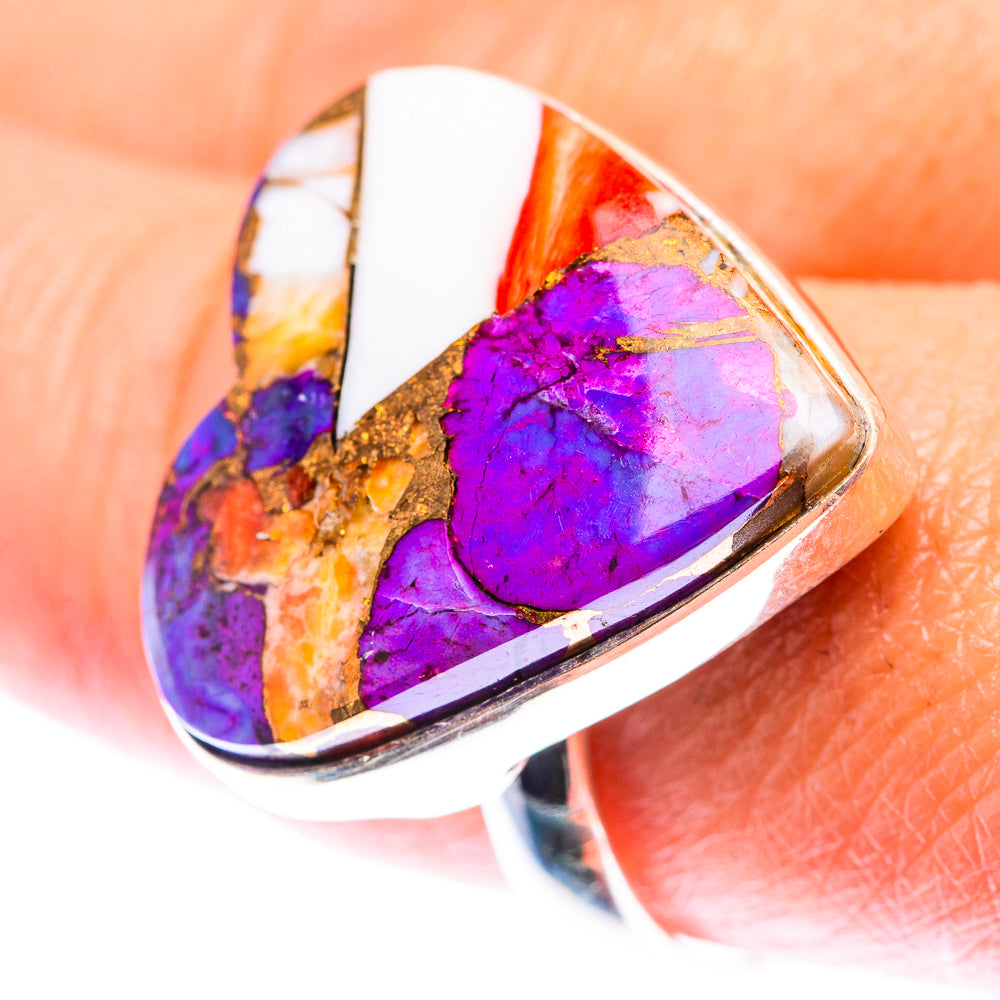 Spiny Oyster Turquoise Ring Size 9.25 (925 Sterling Silver) RING140100
