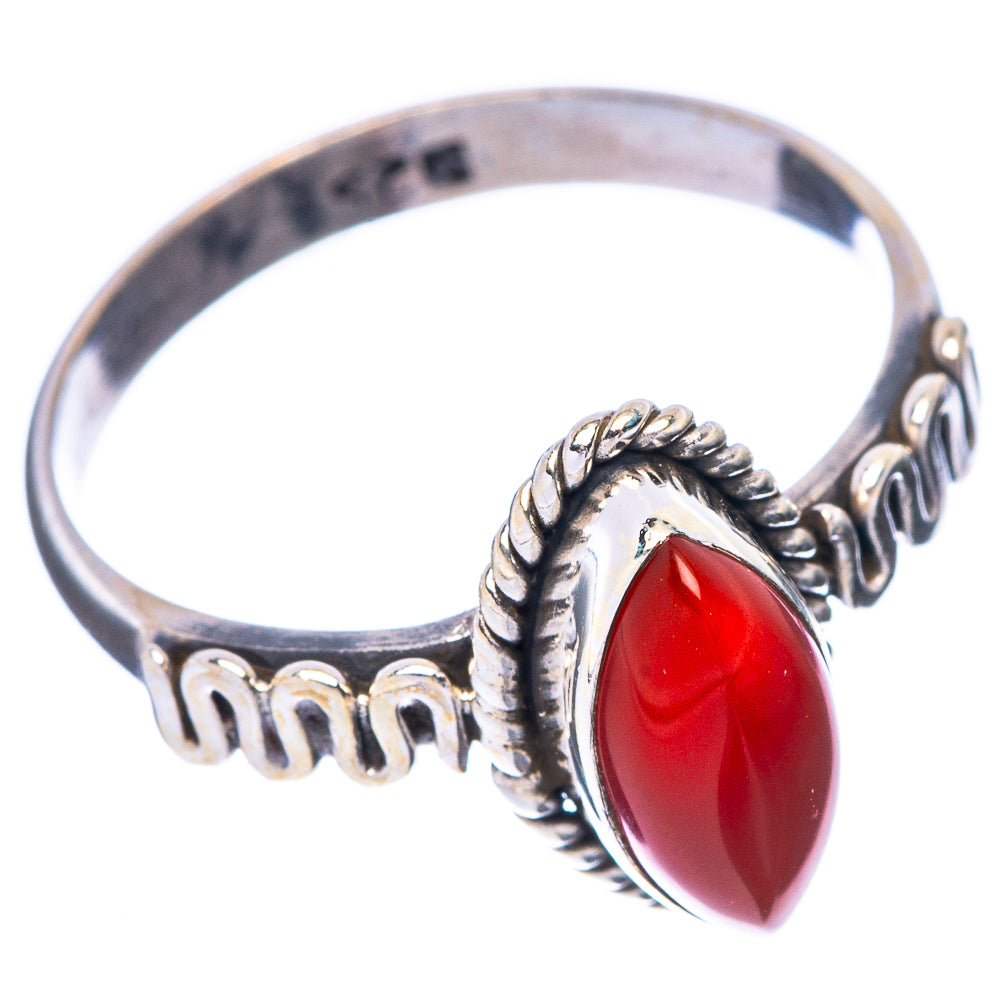 Red Onyx Ring Size 7 (925 Sterling Silver) R5663
