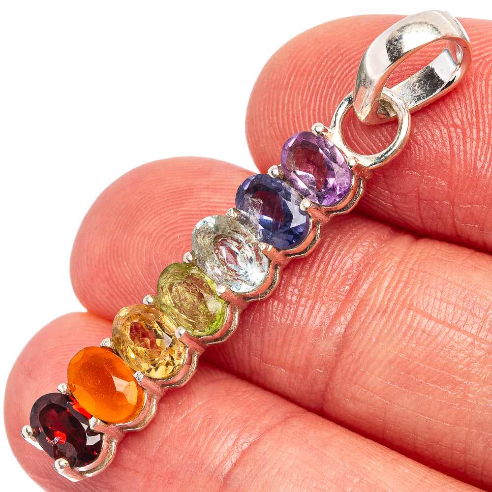 Chakra Pendant 1 5/8" (.925 Sterling Silver)