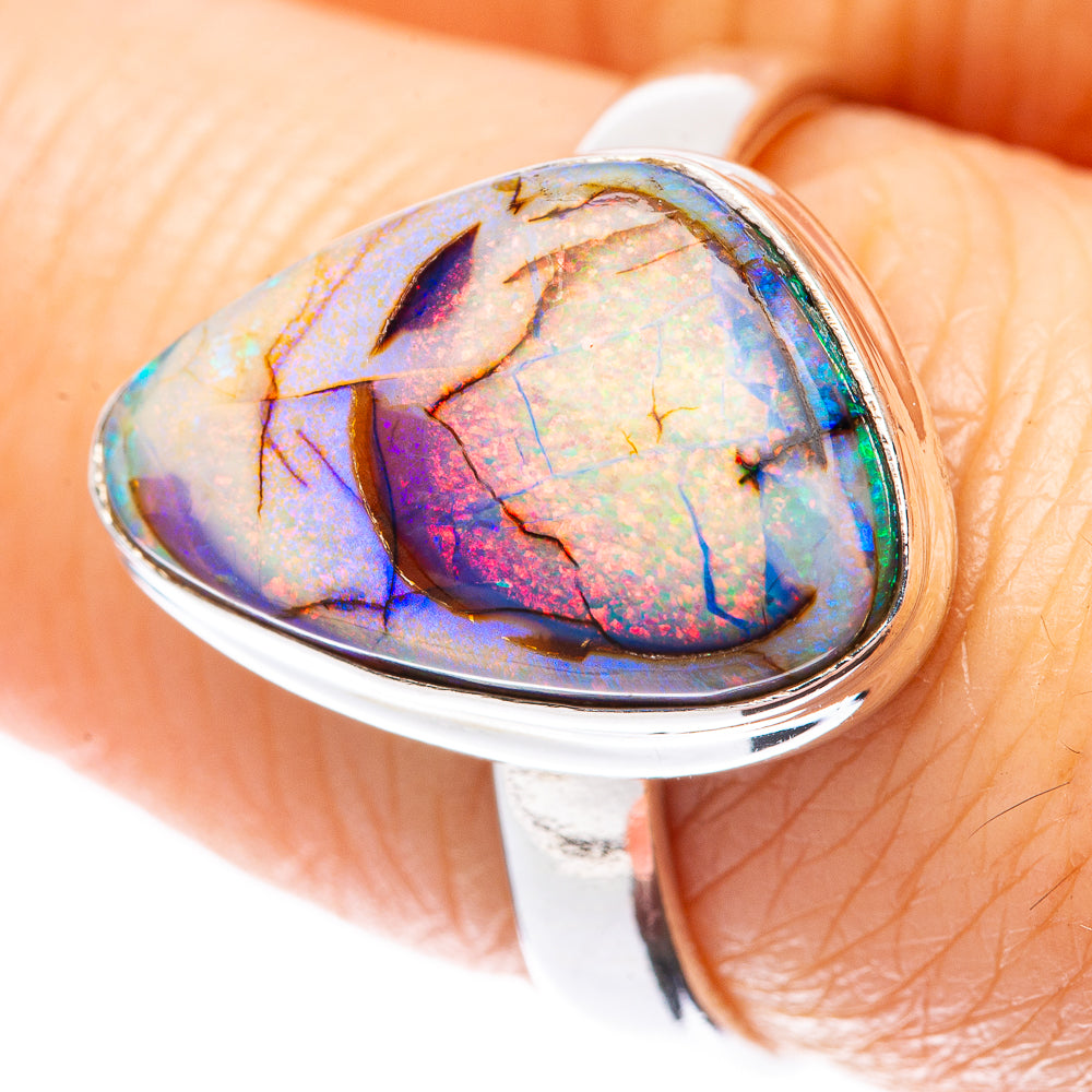 Rare Sterling Opal Ring Size 8 (925 Sterling Silver) R2230