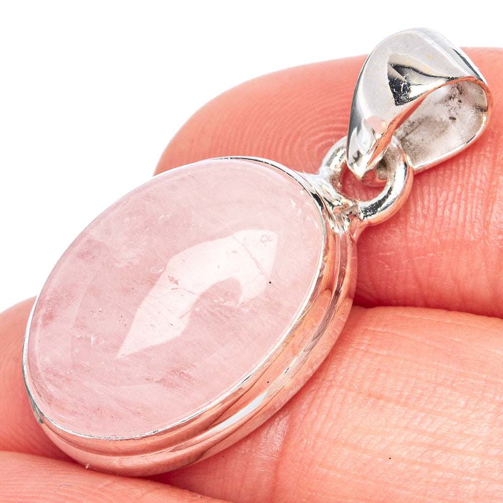 Rare Morganite Pendant 1 1/8" (925 Sterling Silver) P41335