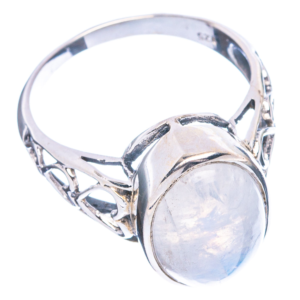 Rainbow Moonstone Ring Size 8.5 (925 Sterling Silver) R4843