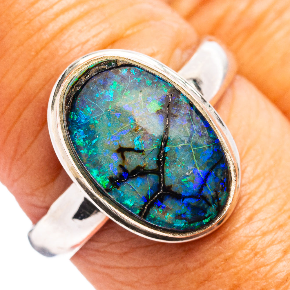 Rare Sterling Opal Ring Size 8.75 (.925 Sterling Silver)