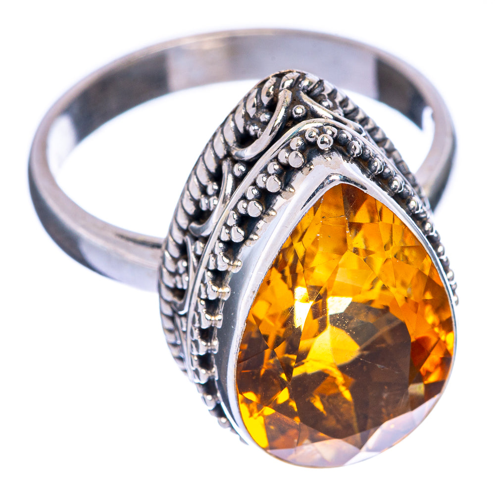 Faceted Citrine Ring Size 9.75 (925 Sterling Silver) R144629
