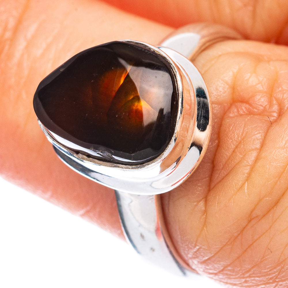 Rare Mexican Fire Agate Ring Size 7 (925 Sterling Silver) R2786