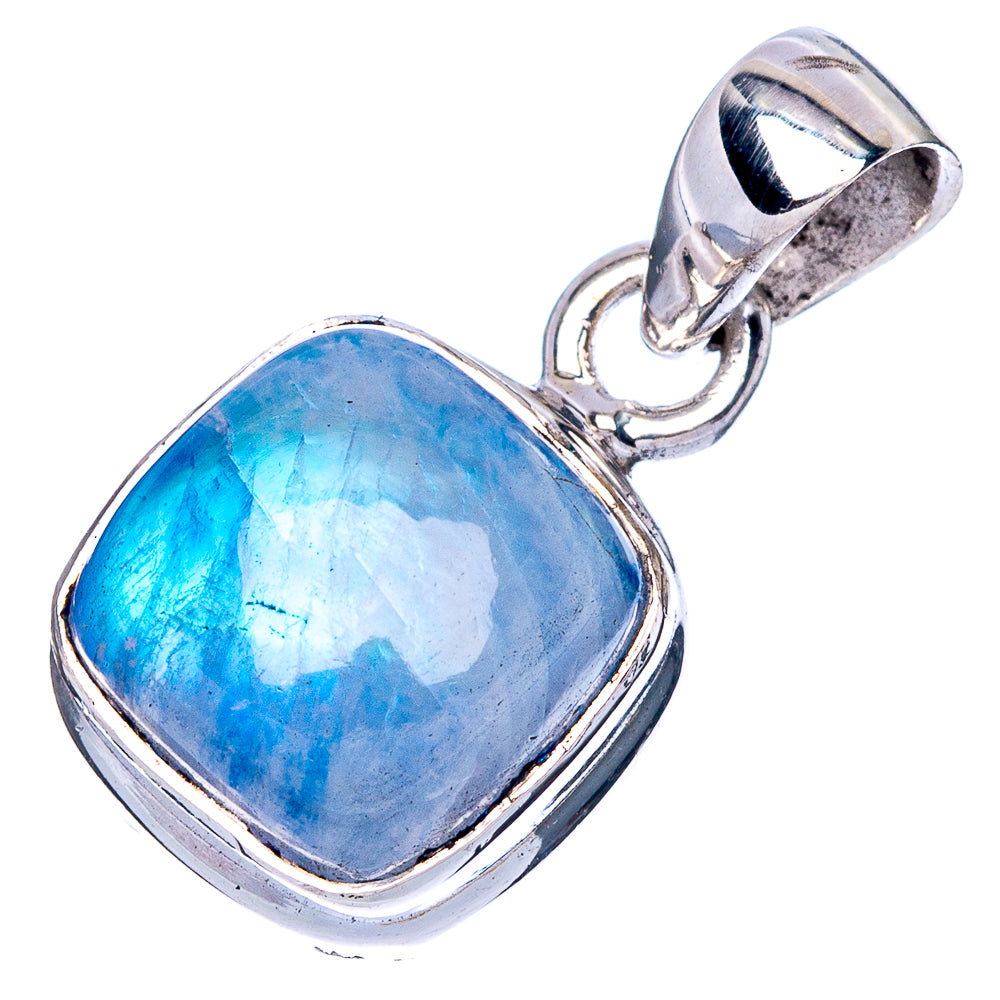 Rainbow Moonstone Pendant 7/8" (925 Sterling Silver) P42390