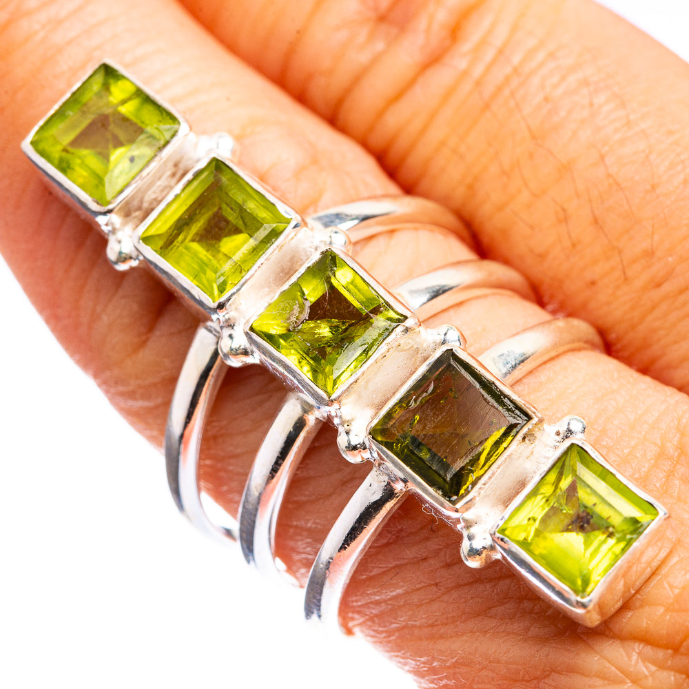 Large Peridot Ring Size 8.75 (925 Sterling Silver) R143010
