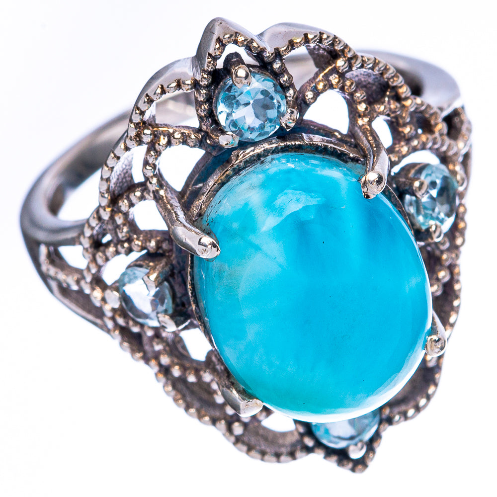 Larimar Ring Size 7.75 (925 Sterling Silver) R2319