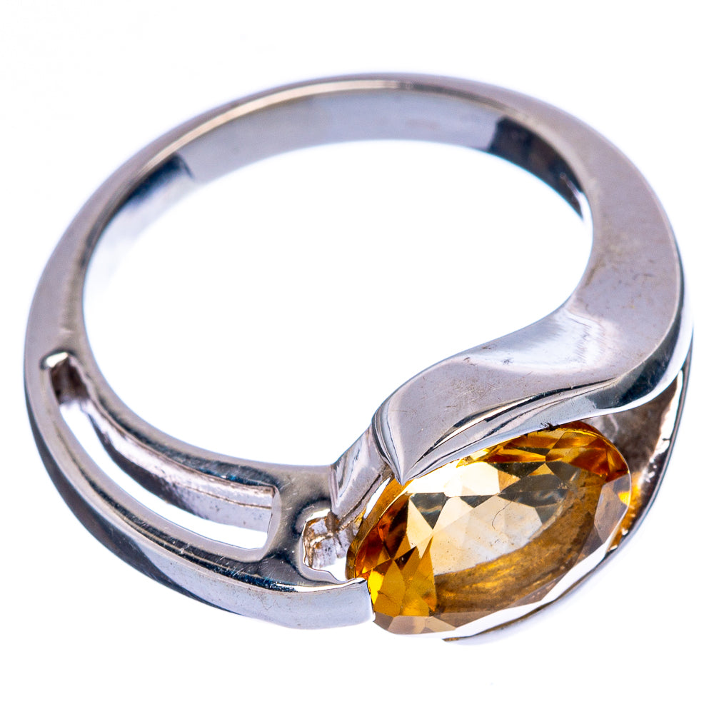 Faceted Citrine Ring Size 6.25 (925 Sterling Silver) R146059