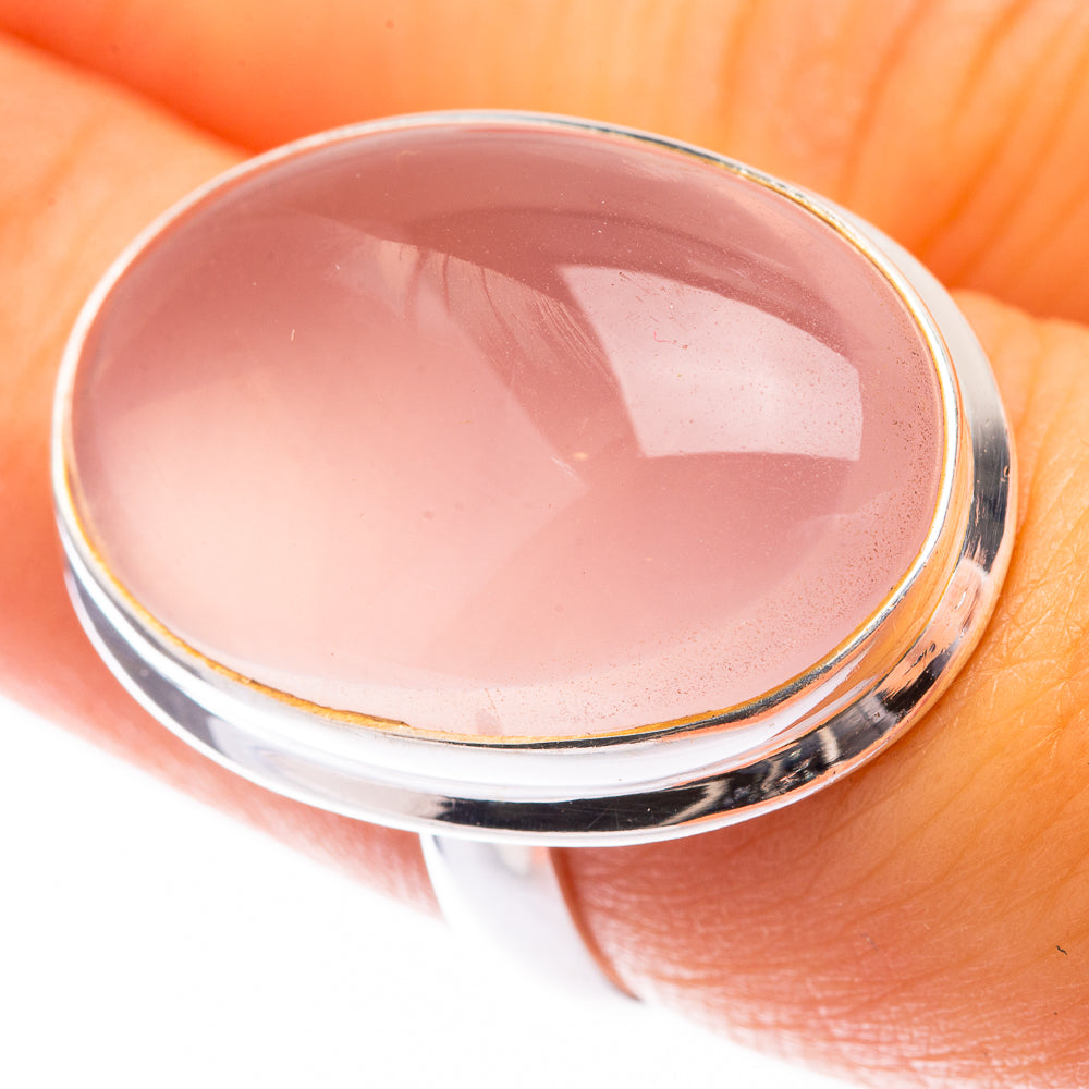 Large Rose Quartz Ring Size 7 (925 Sterling Silver) R141388