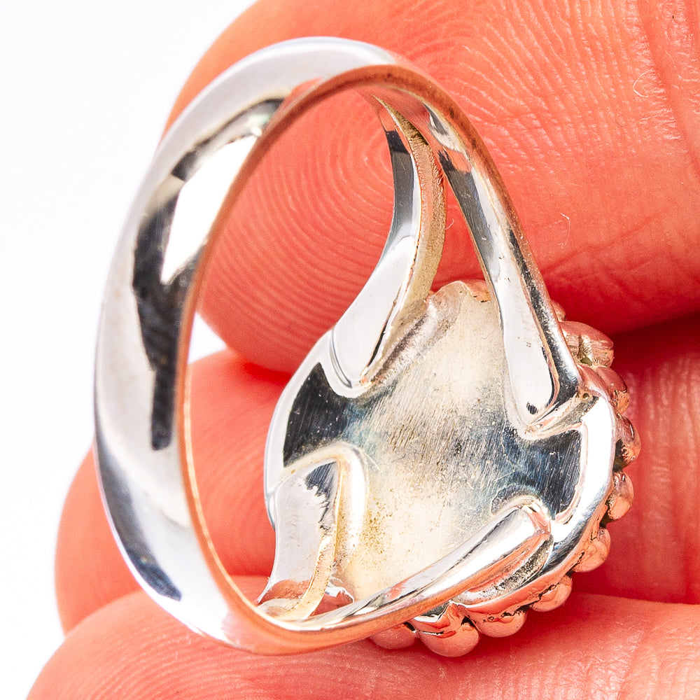Pink Opal Native Style Ring Size 7 (.925 Sterling Silver)