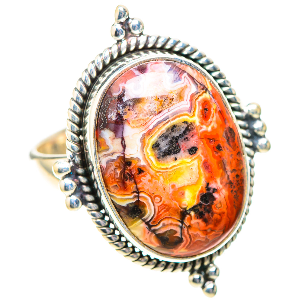 Crazy Lace Agate Ring Size 8.25 (925 Sterling Silver) RING138799
