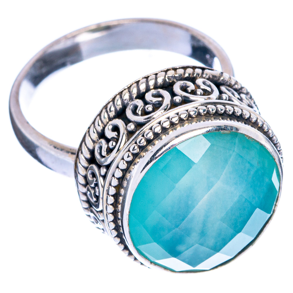 Aqua Chalcedony Ring Size 7 (925 Sterling Silver) R144418