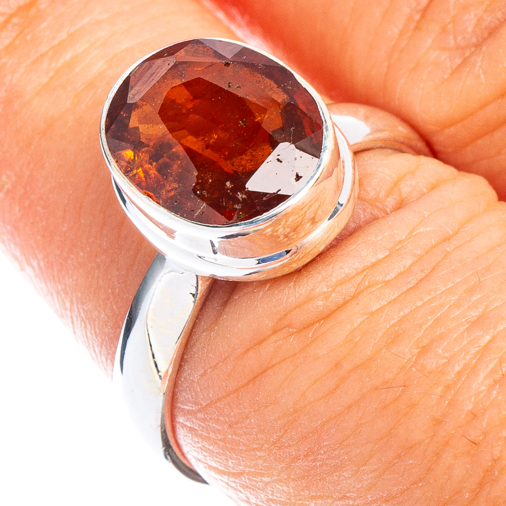 Rare Hessonite Garnet Ring Size 9.75 (925 Sterling Silver) R6775