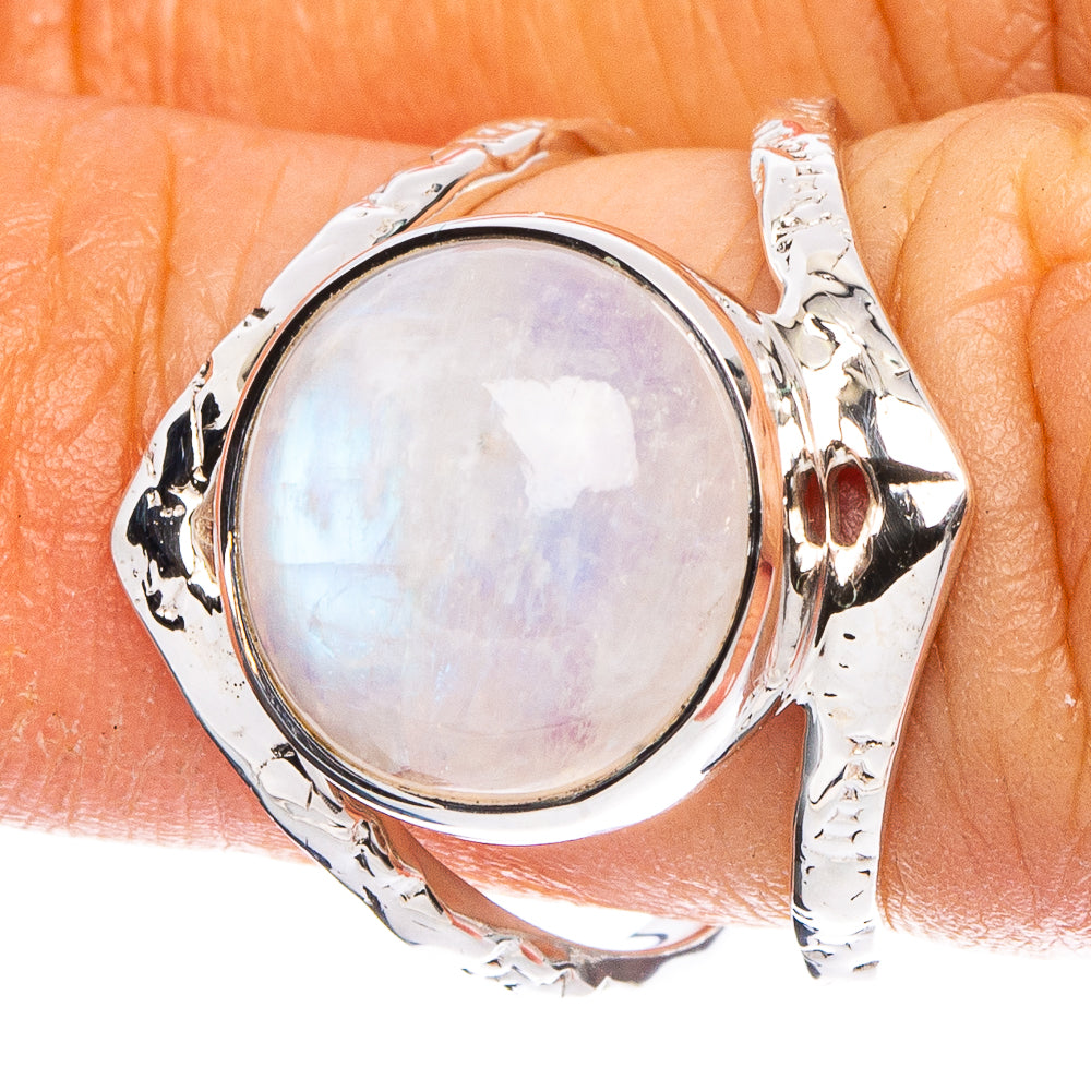 Rainbow Moonstone 925 Sterling Silver Premium Ring Size 5.5 (925 Sterling Silver) R6597