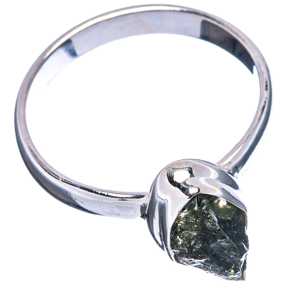 Rare Moldavite Ring Size 8.75 (.925 Sterling Silver)