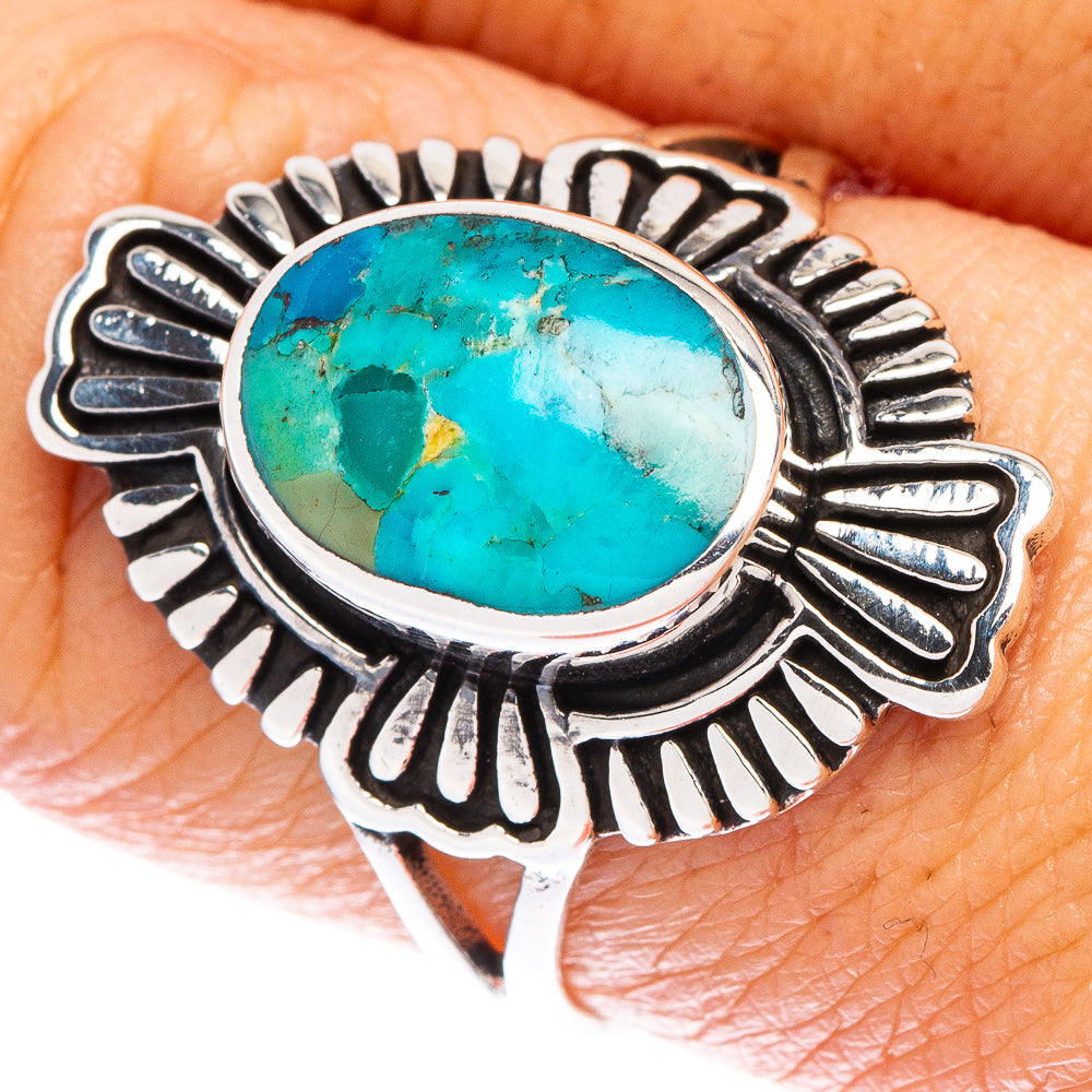 Rare Arizona Turquoise Ring Size 8.5 (925 Sterling Silver) R146970