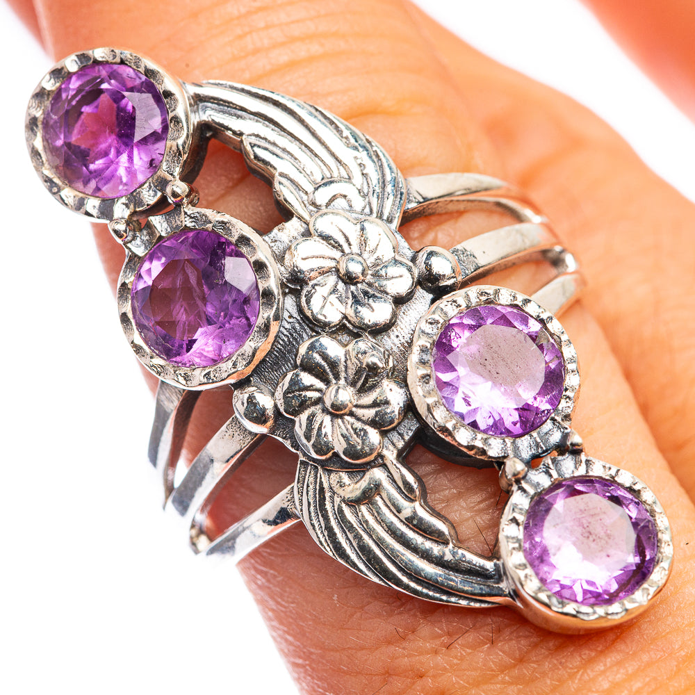 Faceted Amethyst Ring Size 9.75 (925 Sterling Silver) RING143269