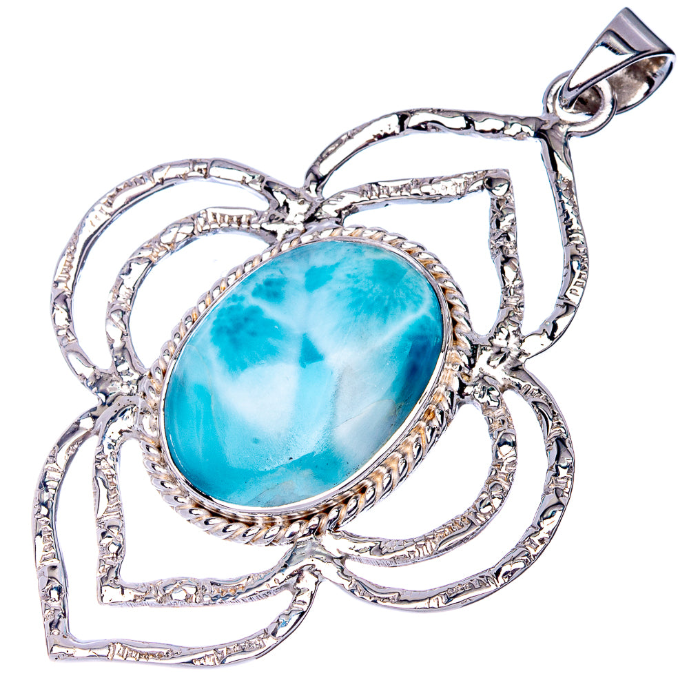 Signature Larimar Pendant 2 3/8" (925 Sterling Silver) P41171