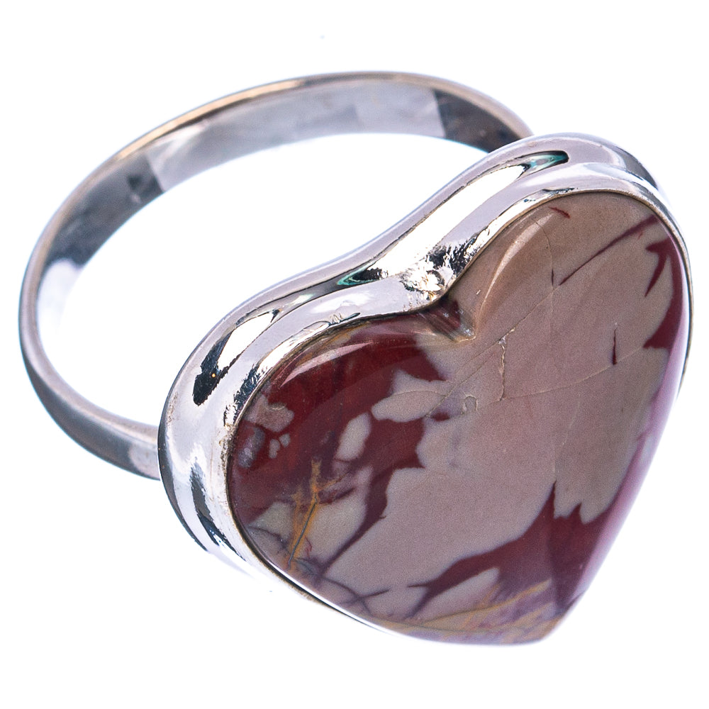 Noreena Jasper Heart Ring Size 10 (.925 Sterling Silver)