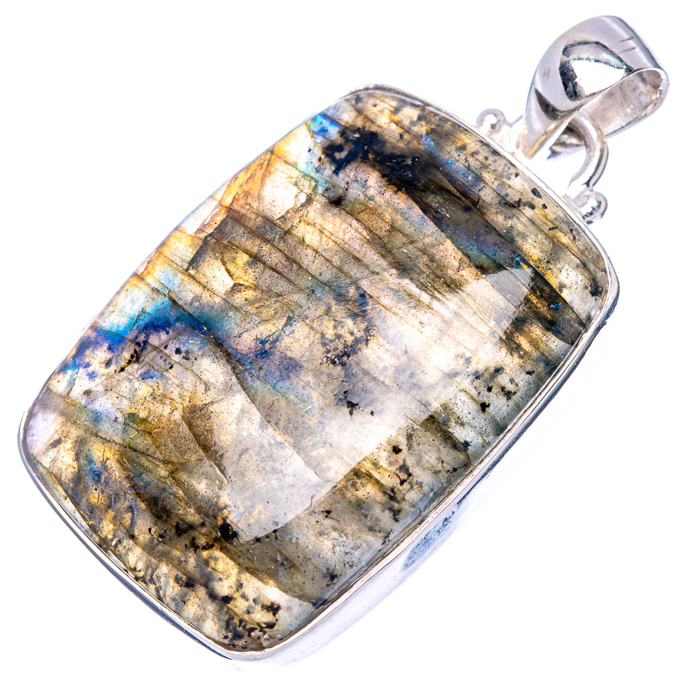 Labradorite 925 Sterling Silver Pendant 1 5/8" (925 Sterling Silver) P42690