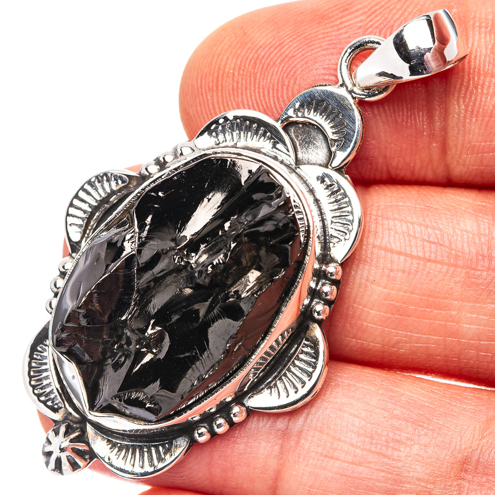 Premium Shungite Pendant 2" (.925 Sterling Silver)
