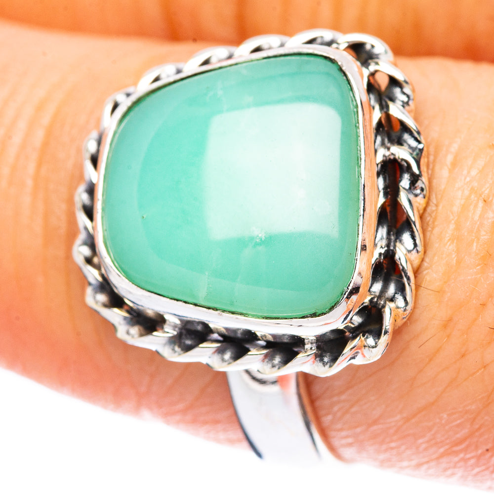 Chrysoprase 925 Sterling Silver Ring Size 8 (925 Sterling Silver) R3901