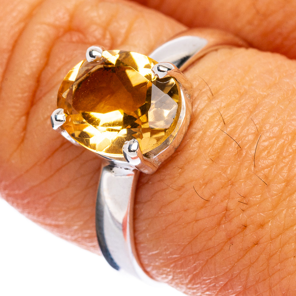 Faceted Citrine Ring Size 8 (925 Sterling Silver) R146411