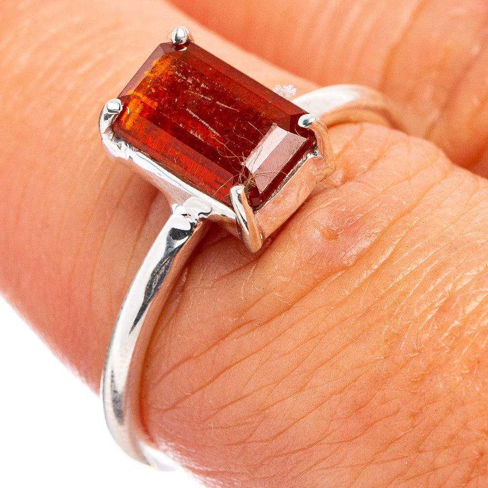 Orange Kyanite Ring Size 6.75 (.925 Sterling Silver)