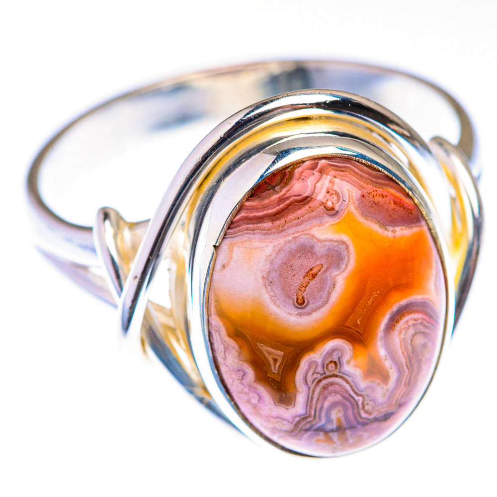 Crazy Lace Agate Ring Size 10 (925 Sterling Silver) RING139921