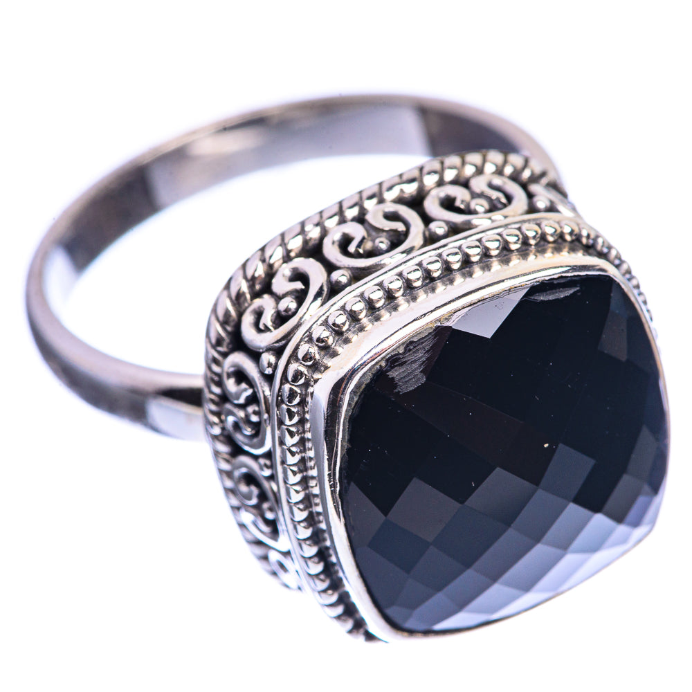 Black Onyx 925 Sterling Silver Ring Size 9.75