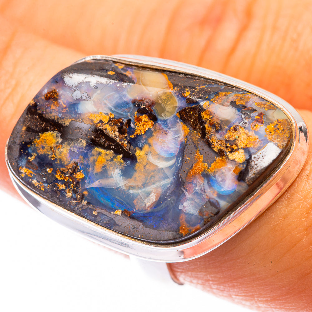 Large Boulder Opal Ring Size 8 (925 Sterling Silver) R141419
