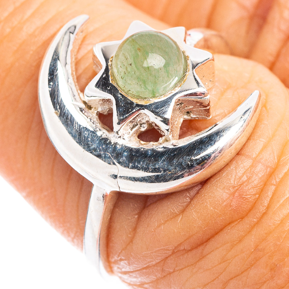 Amazonite Sun Moon Dainty Ring Size 7 (.925 Sterling Silver)