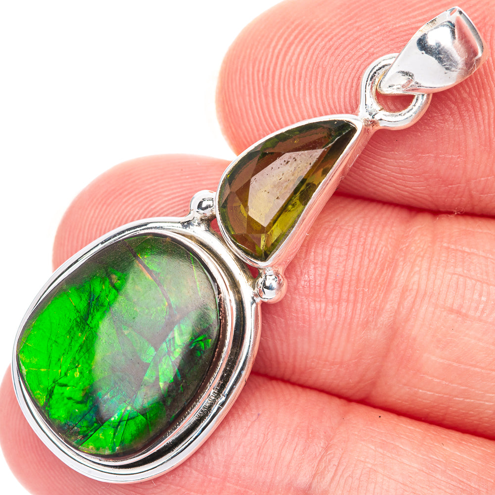 Canadian Ammolite Pendant 1 5/8" (925 Sterling Silver) PD39843