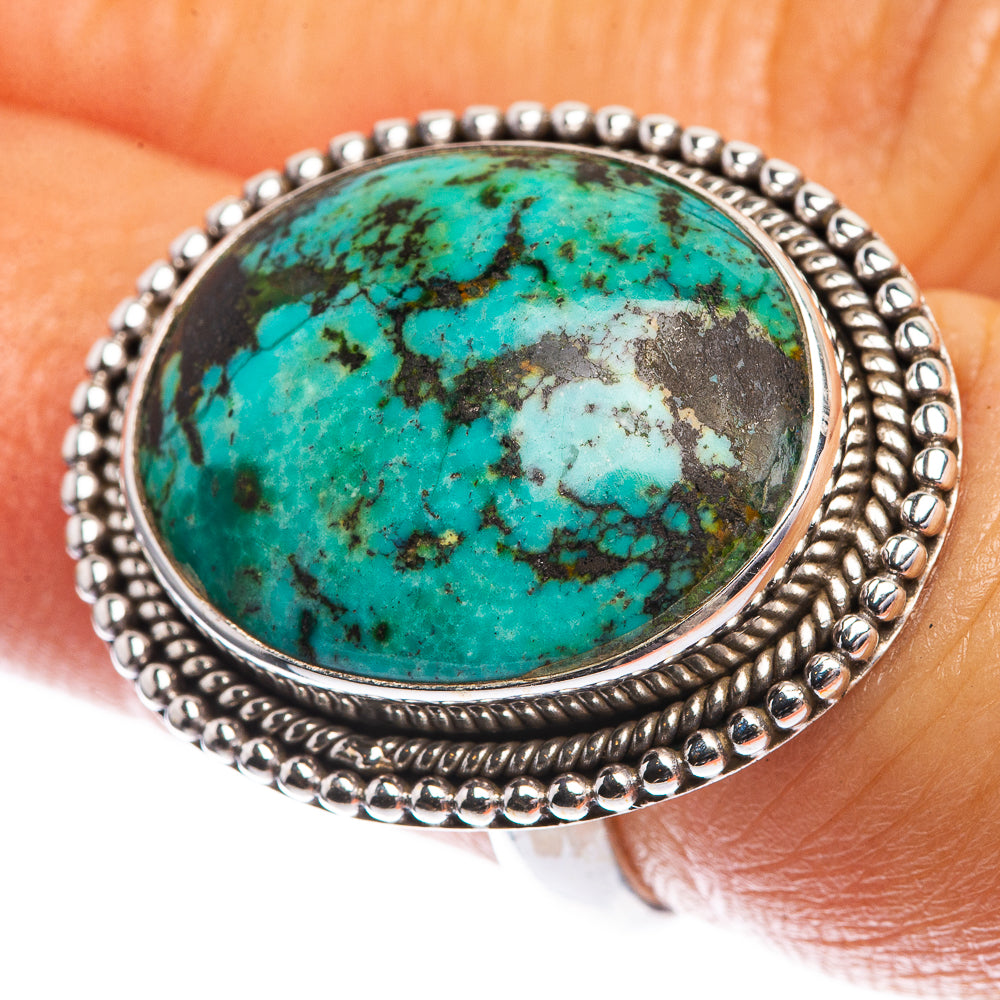 Tibetan Turquoise Ring Size 6.25 (925 Sterling Silver) R142432