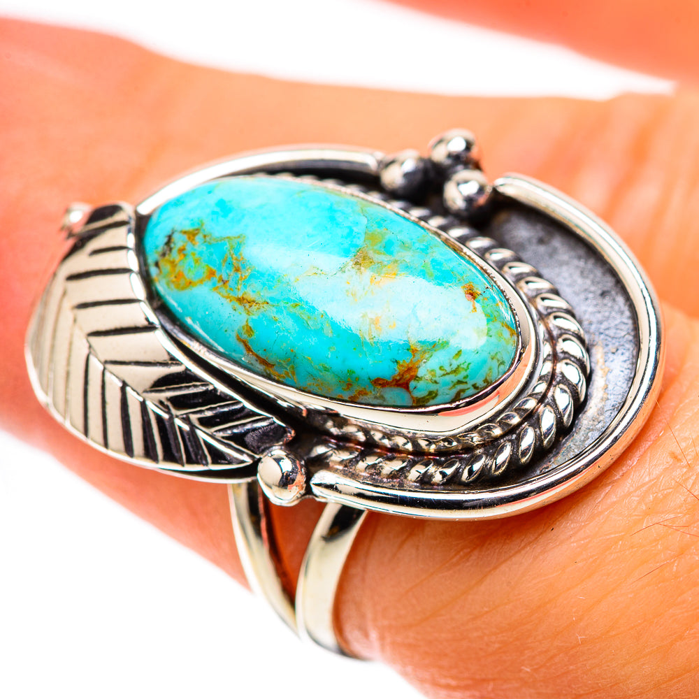 Tibetan Turquoise Ring Size 6.5 (925 Sterling Silver) RING138319