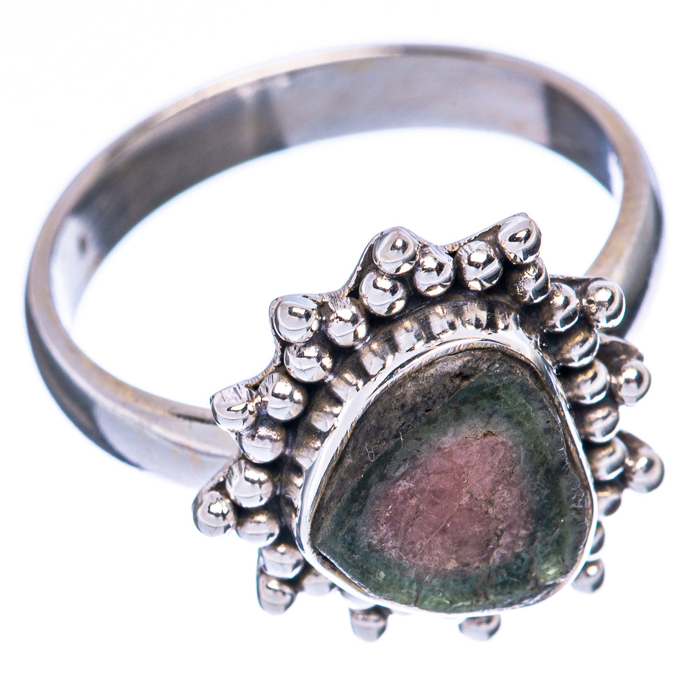 Rare Watermelon Tourmaline Ring Size 8 (925 Sterling Silver) R2100