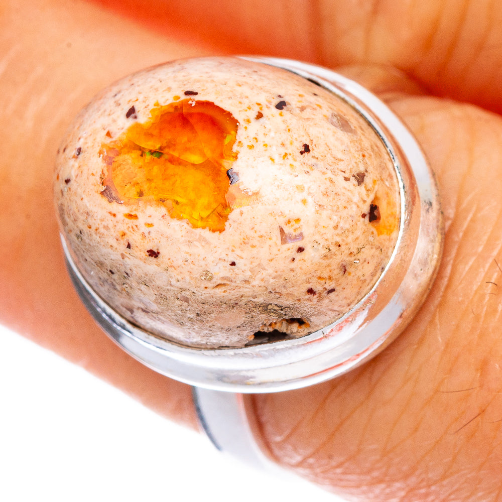 Mexican Fire Opal Ring Size 7.5 (925 Sterling Silver) R147189