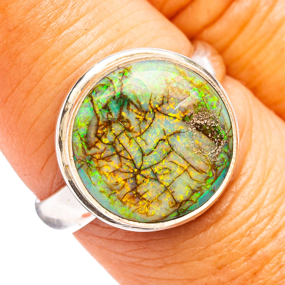 Rare Sterling Opal Ring Size 7.75 (.925 Sterling Silver)