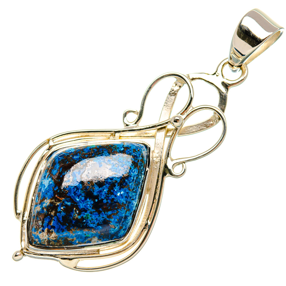 Premium Shattuckite 925 Sterling Silver Pendant 1 7/8" (925 Sterling Silver) PD37755