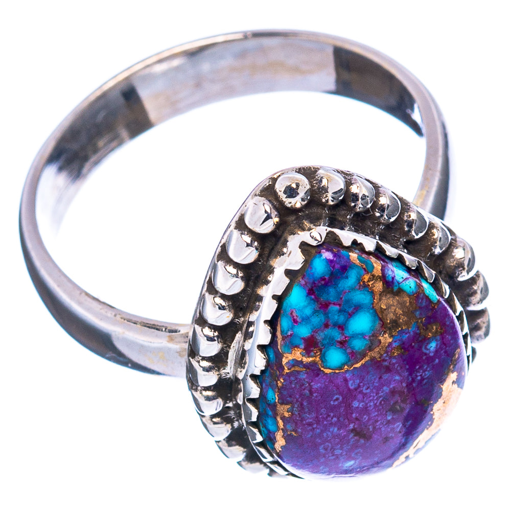 Purple Copper Turquoise Ring Size 7 (.925 Sterling Silver)