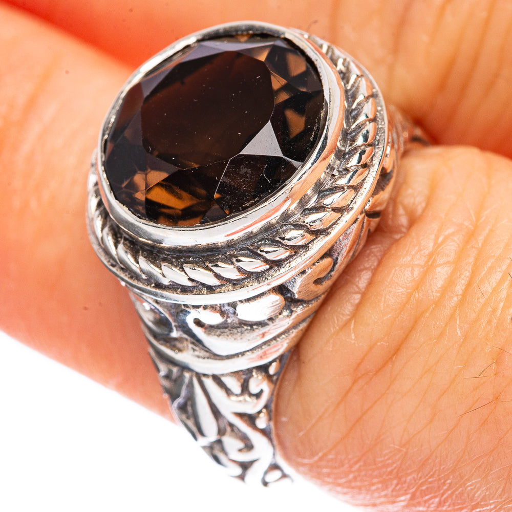 Smoky Quartz Ring Size 6.5 (925 Sterling Silver) R3155