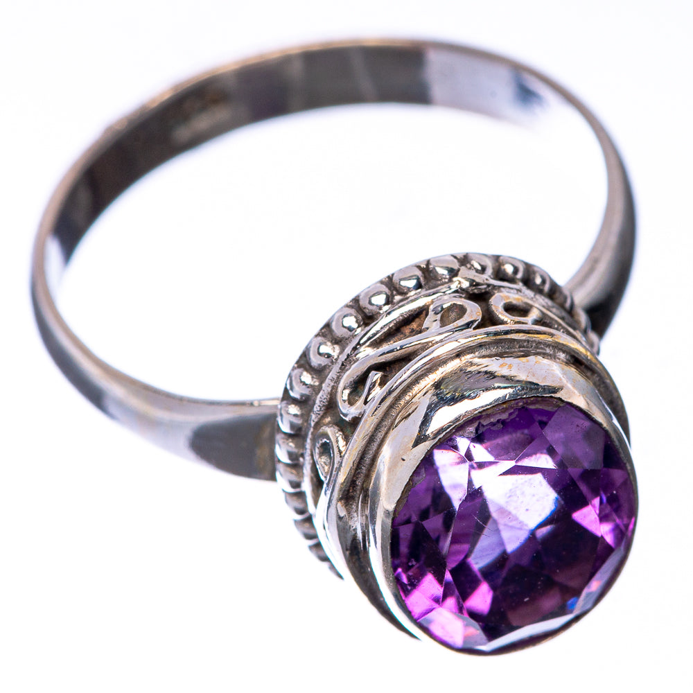 Faceted Amethyst Ring Size 7.25 (925 Sterling Silver) R145150