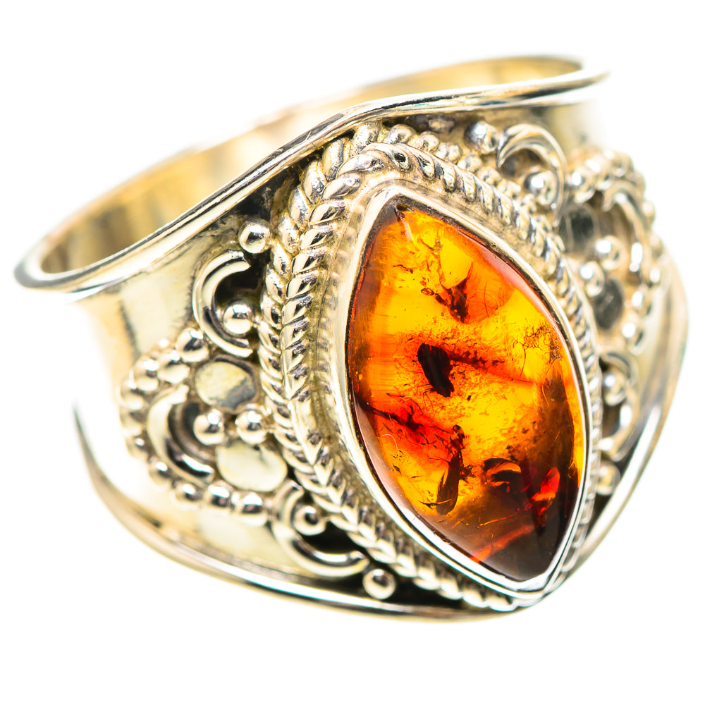 Baltic Amber Ring Size 8 (925 Sterling Silver) RING139163