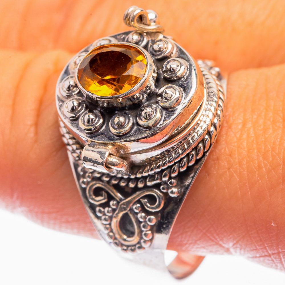 Poison Faceted Citrine Ring Size 11.75 (925 Sterling Silver) R142080