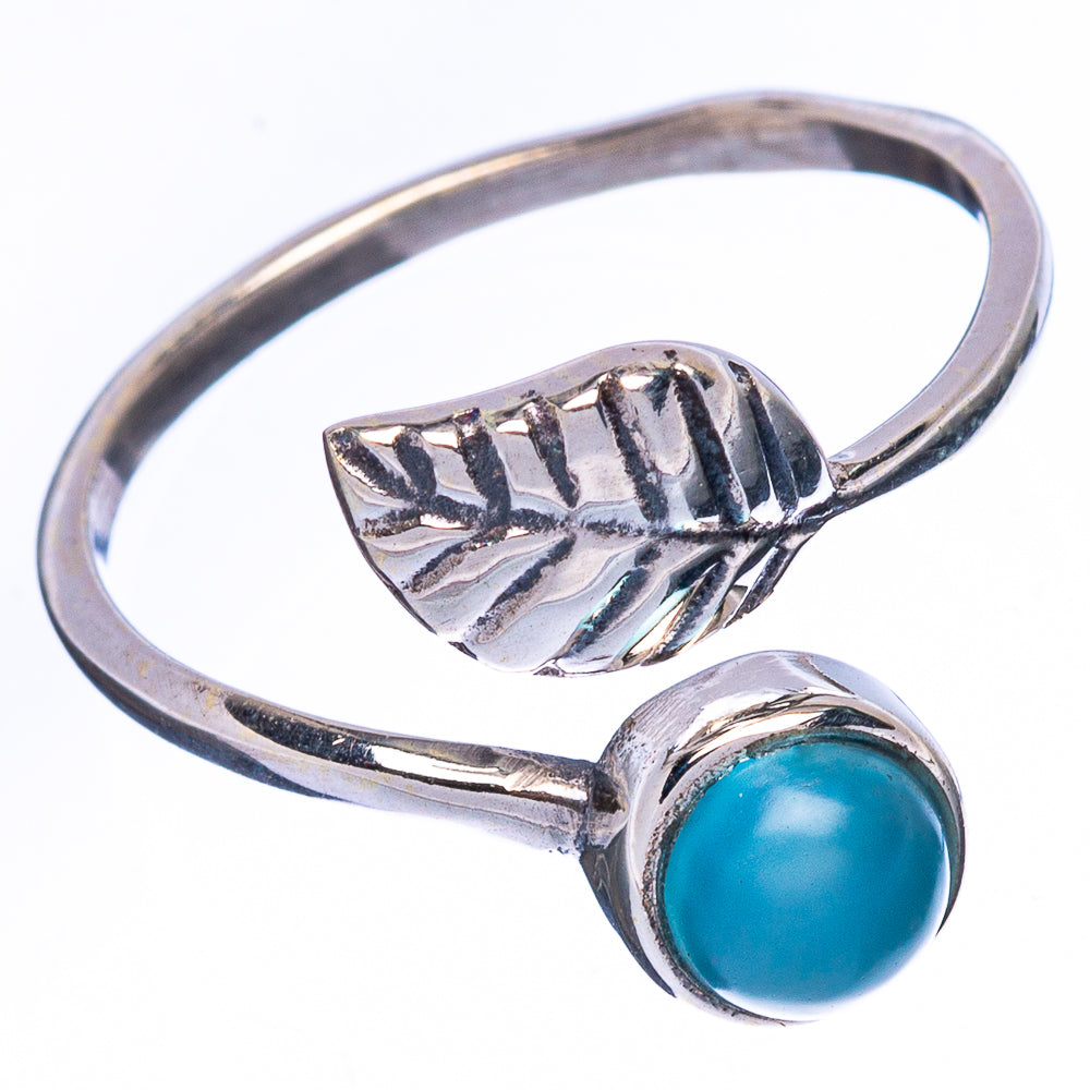Aquamarine Leaf 925 Sterling Silver Ring Size 6.25 Ana Co R2431