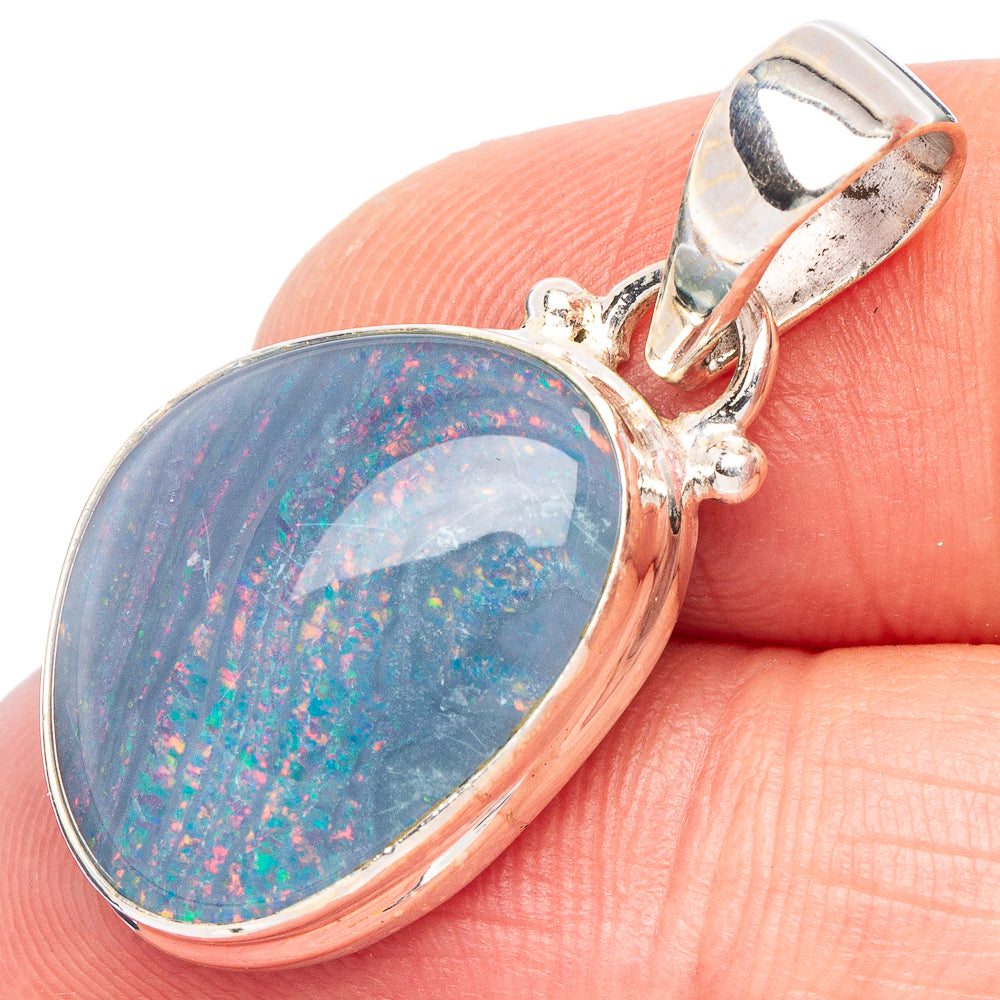 Rare Triplet Opal Pendant 1 1/4" (925 Sterling Silver) P44172