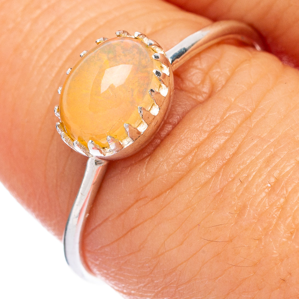 Rare Natural Ethiopian Opal Ring Size 7.75 (925 Sterling Silver) R145611