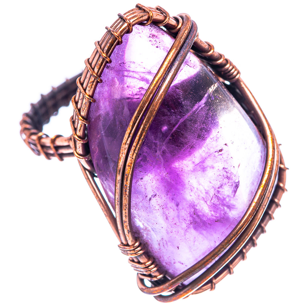 Amethyst Ring Size 8 (Oxidized Copper)